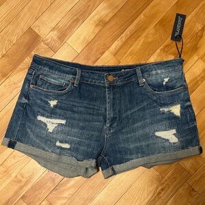NWT Blank NYC Indigo Distressed Jean Shorts